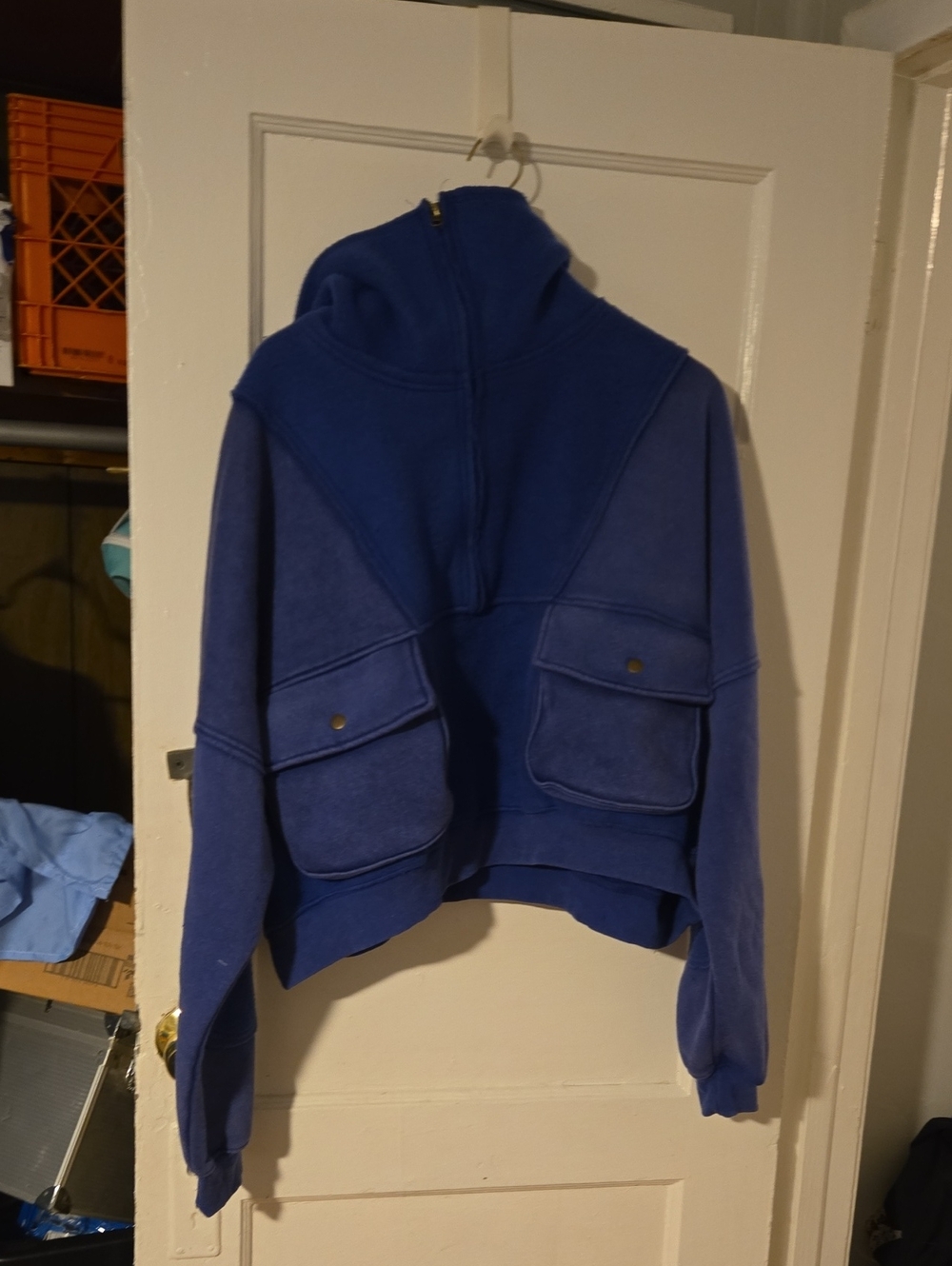 Fashion Nova Royal Blue Hooded Pocket Sweatshirt